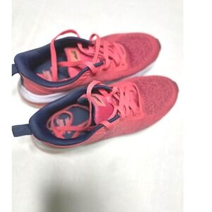 Avia Womens Coral Pink Navy Blue Mesh Air Cushion Running Sneakers Size 9